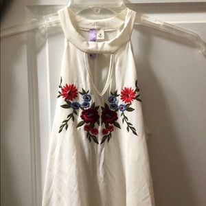 White embroidered blouse
